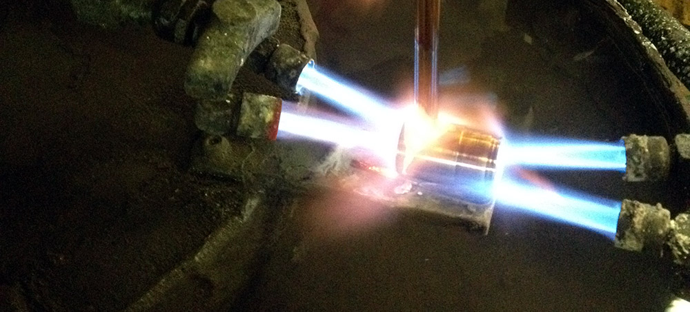 rotary torch brazing